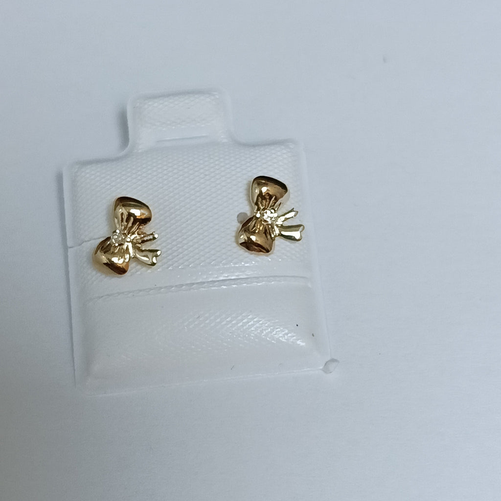 BROQUELES BROQUEL FIG MOÑO C CIRCONIA 14K 0.2441 GR (NUEVO)