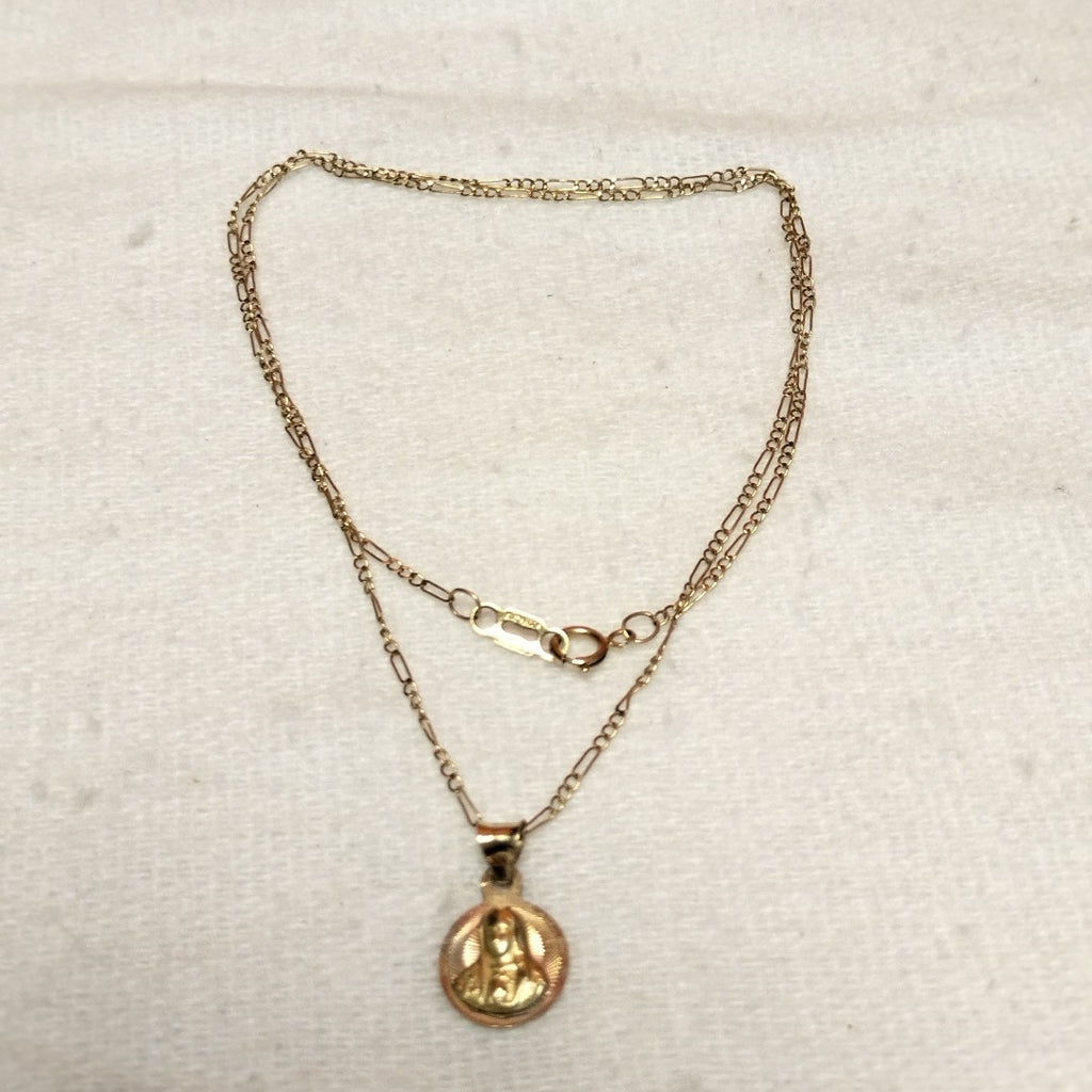 CADENA, DIJE ORO 14 K 2 GRMS (SEMINUEVO)