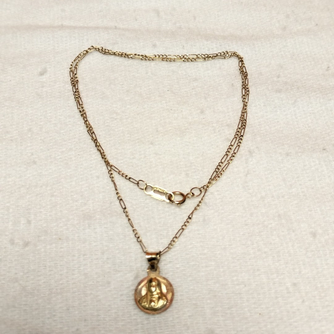 CADENA, DIJE ORO 14 K 2 GRMS (SEMINUEVO)