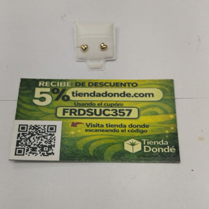BROQUELES BROQUEL FIG CORAZON LISO 14K 0.1987 GR (NUEVO)
