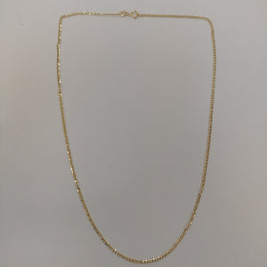 CADENAS TEJIDO BARBADA ORO 10K 50 CM 3.4 GR (NUEVO)
