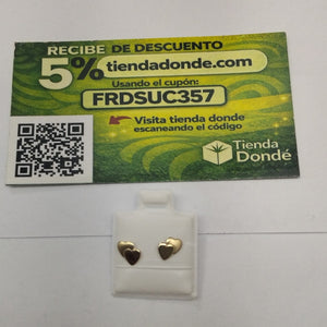BROQUELES BROQUEL CORAZON DOBLE 14K 0.2171 GR (NUEVO)