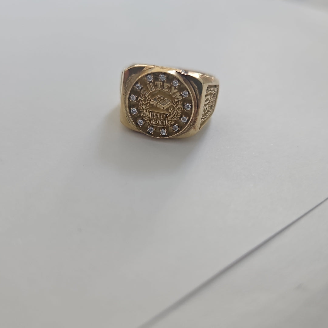 ANILLO DE GRADUACIÓN ORO 14 K 20.2 GRMS (SEMINUEVO)
