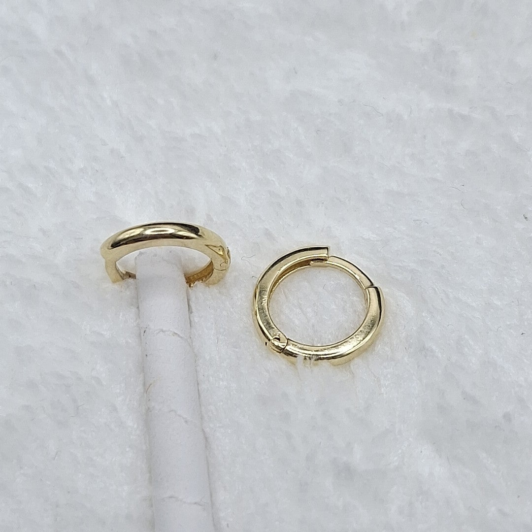 ARETES ARRACADAS LISAS 10K 1.2 GR (NUEVO)
