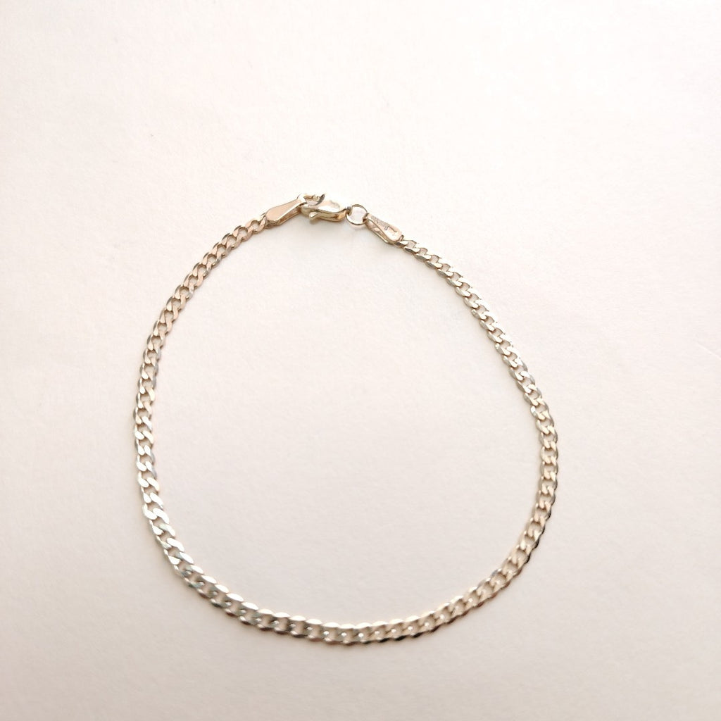 PULSERA TEJIDO BARBADA 14K 18 CM 2.1 GR (NUEVO)