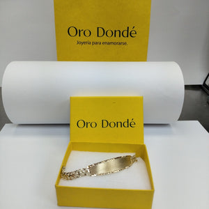 PULSERA ESCLAVA CHINO 14K 21 CM 9.9 GR (NUEVO)