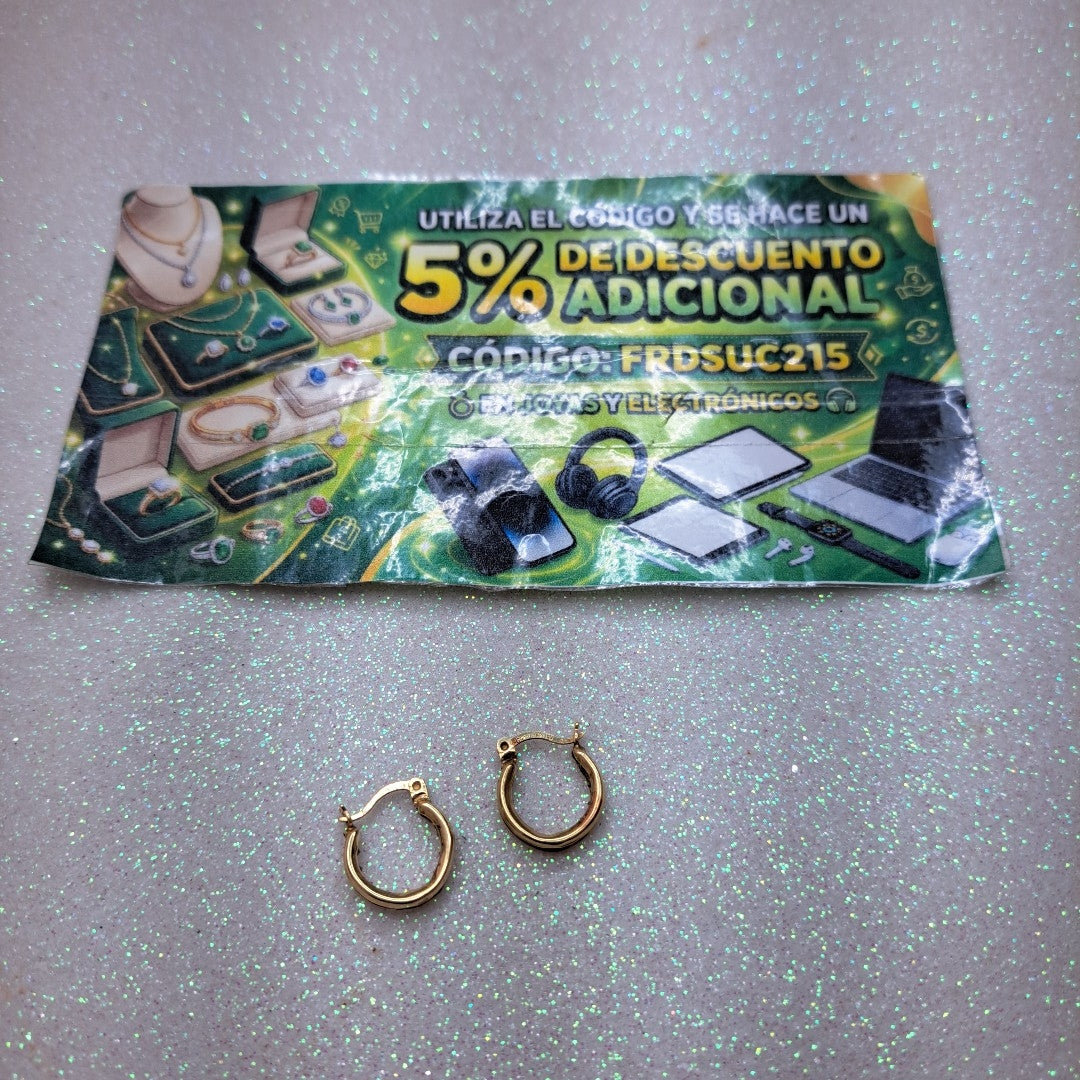 ARRACADAS PAR ORO 10 K 1,40 GRMS (SEMINUEVO)