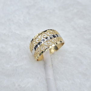 ANILLOS TIPO FILIGRANA COMBINADO 14K TALLA 8 2.7 GR (NUEVO)