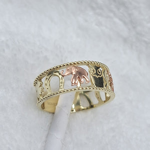 ANILLOS ARGOLLA DE LA SUERTE 10K TALLA 8 2.9 GR (NUEVO)