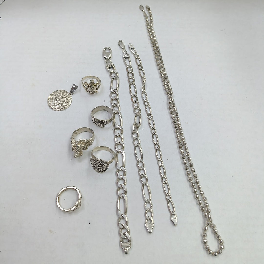 ANILLITO, ANILLO, CADENA, DIJE, PULSERA PLATA 98 GRMS (SEMINUEVO)