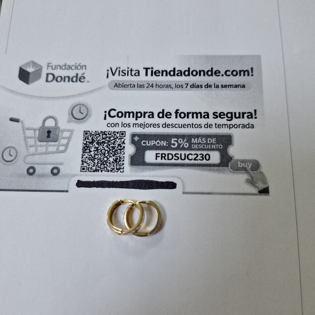 ARRACADAS PAR ORO 10 K 1,00 GRMS (SEMINUEVO)