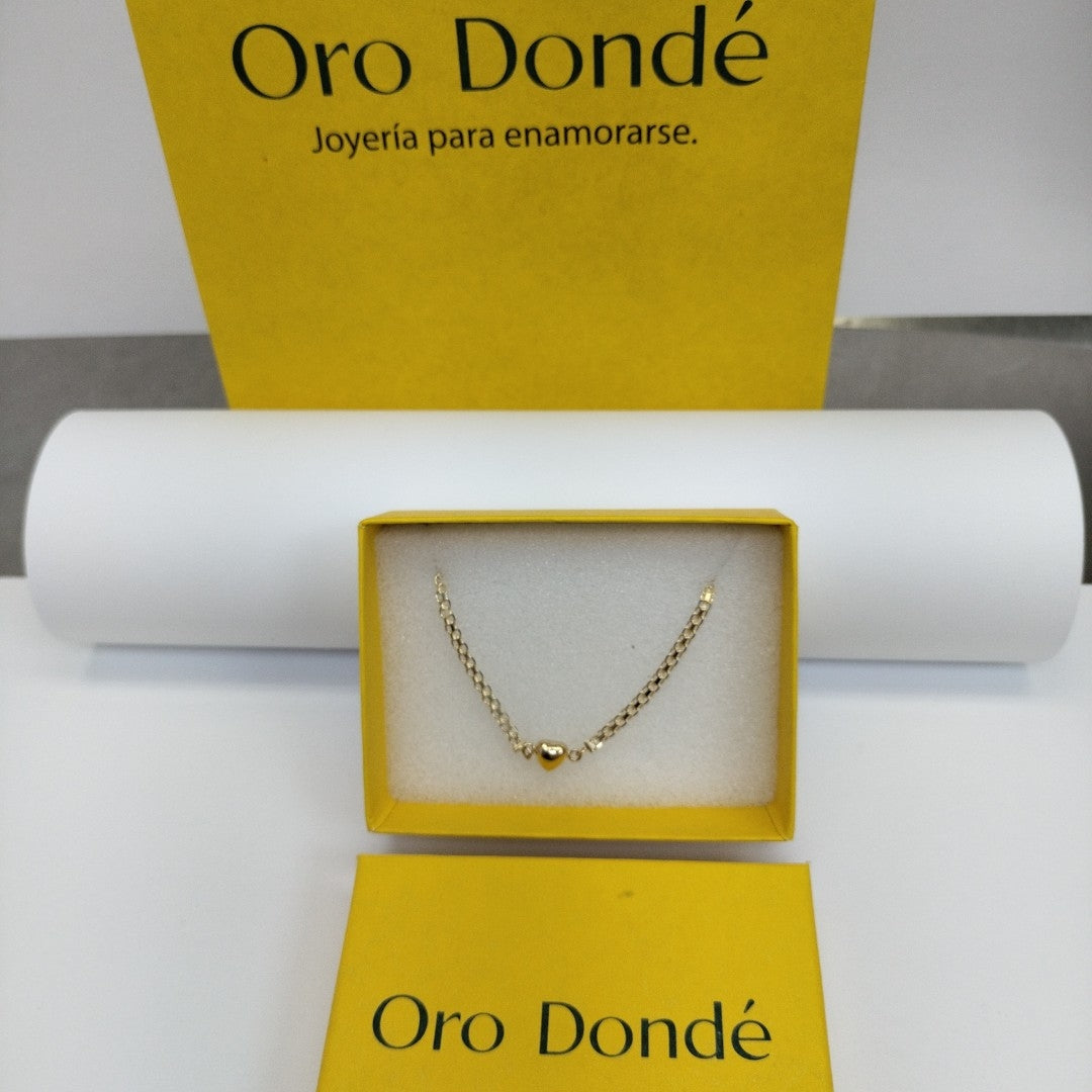 PULSERA ESPECIAL C CORAZON 14K 18 CM 2.7 GR (NUEVO)