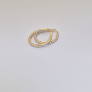 ARRACADAS PAR ORO, ORO COMBINADO 14 K 2.1 GRMS (SEMINUEVO)