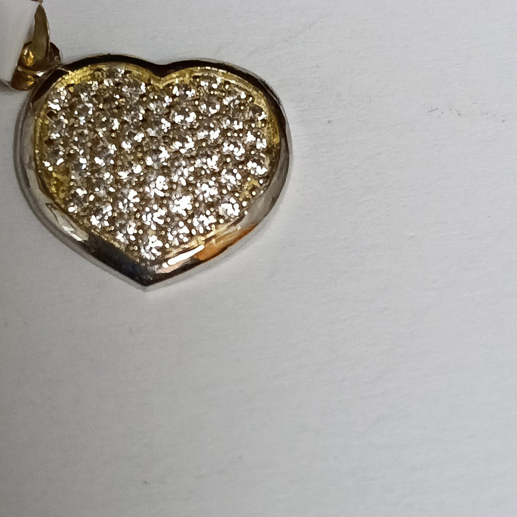 DIJE CORAZON CON CIRCONIAS 14K 1.8 GR (NUEVO)