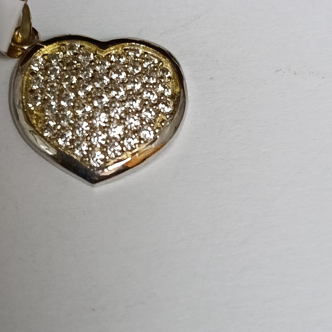 DIJE CORAZON CON CIRCONIAS 14K 1.8 GR (NUEVO)