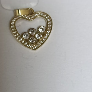 DIJE CORAZON CON CIRCONIAS 14K 1.7 GR (NUEVO)