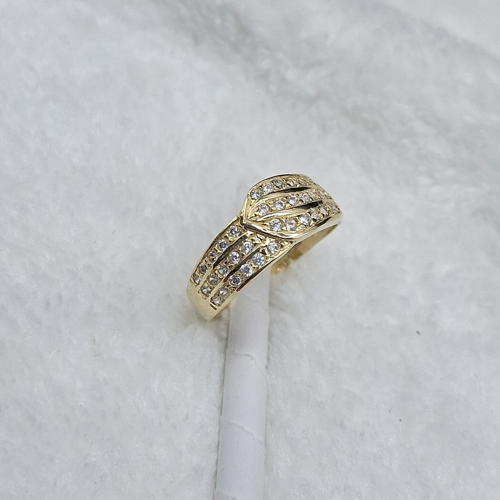 ANILLOS C CIRCONIAS 14K TALLA 7 2.8 GR (NUEVO)