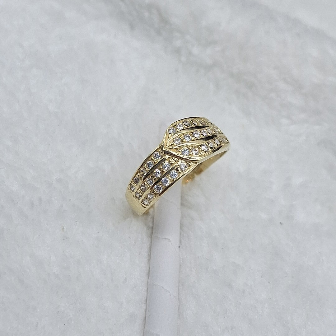 ANILLOS C CIRCONIAS 14K TALLA 7 2.8 GR (NUEVO)