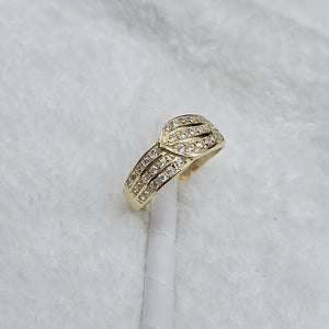 ANILLOS C CIRCONIAS 14K TALLA 7 2.8 GR (NUEVO)