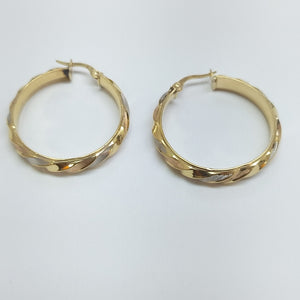 ARRACADAS PAR ORO COMBINADO 14 K 3,50 GRMS (SEMINUEVO)