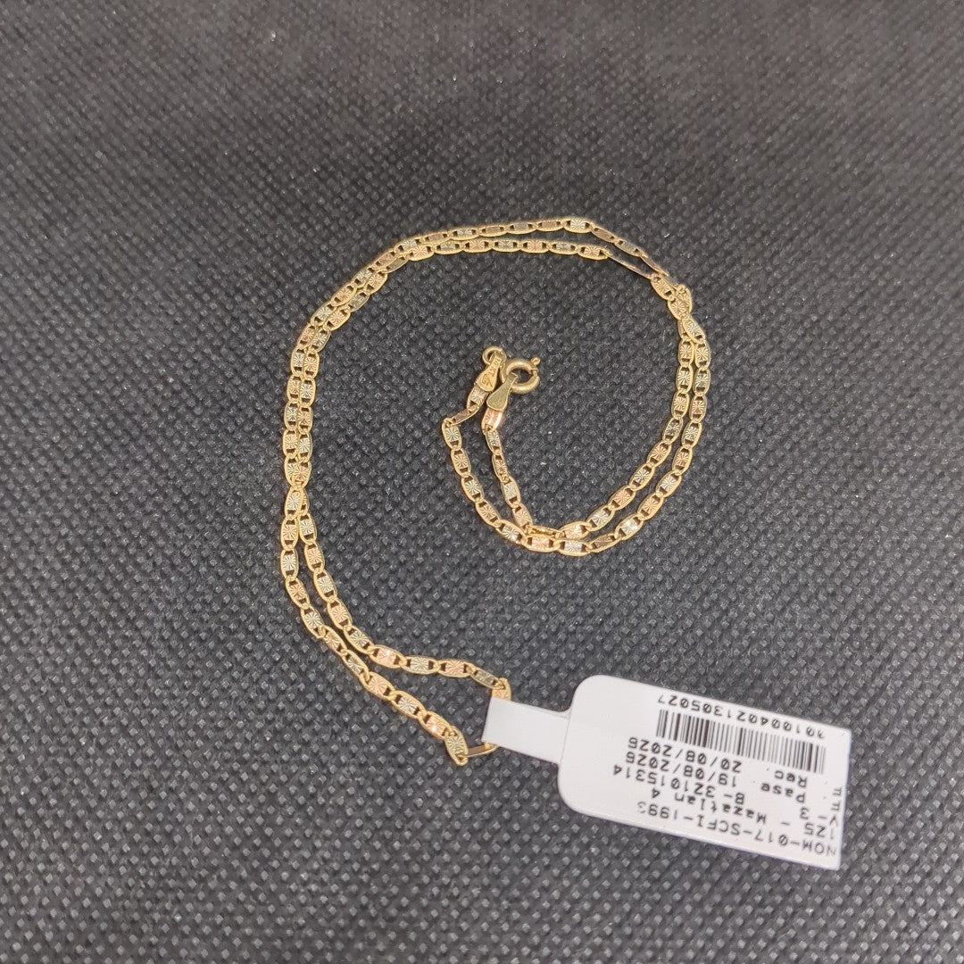 CADENA ORO, ORO COMBINADO 14 K 2.1 GRMS (SEMINUEVO)