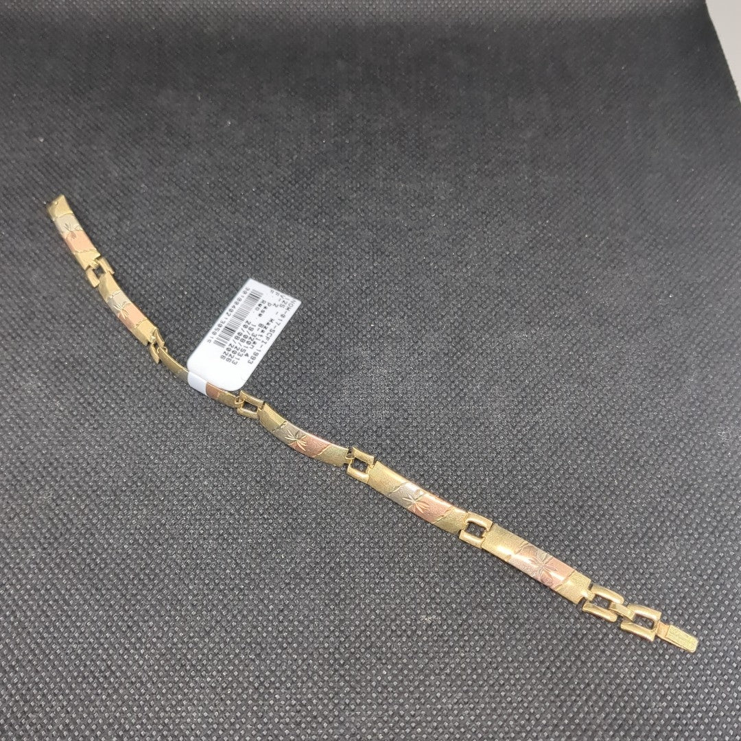 PULSERA ORO, ORO COMBINADO 10 K 5.9 GRMS (SEMINUEVO)