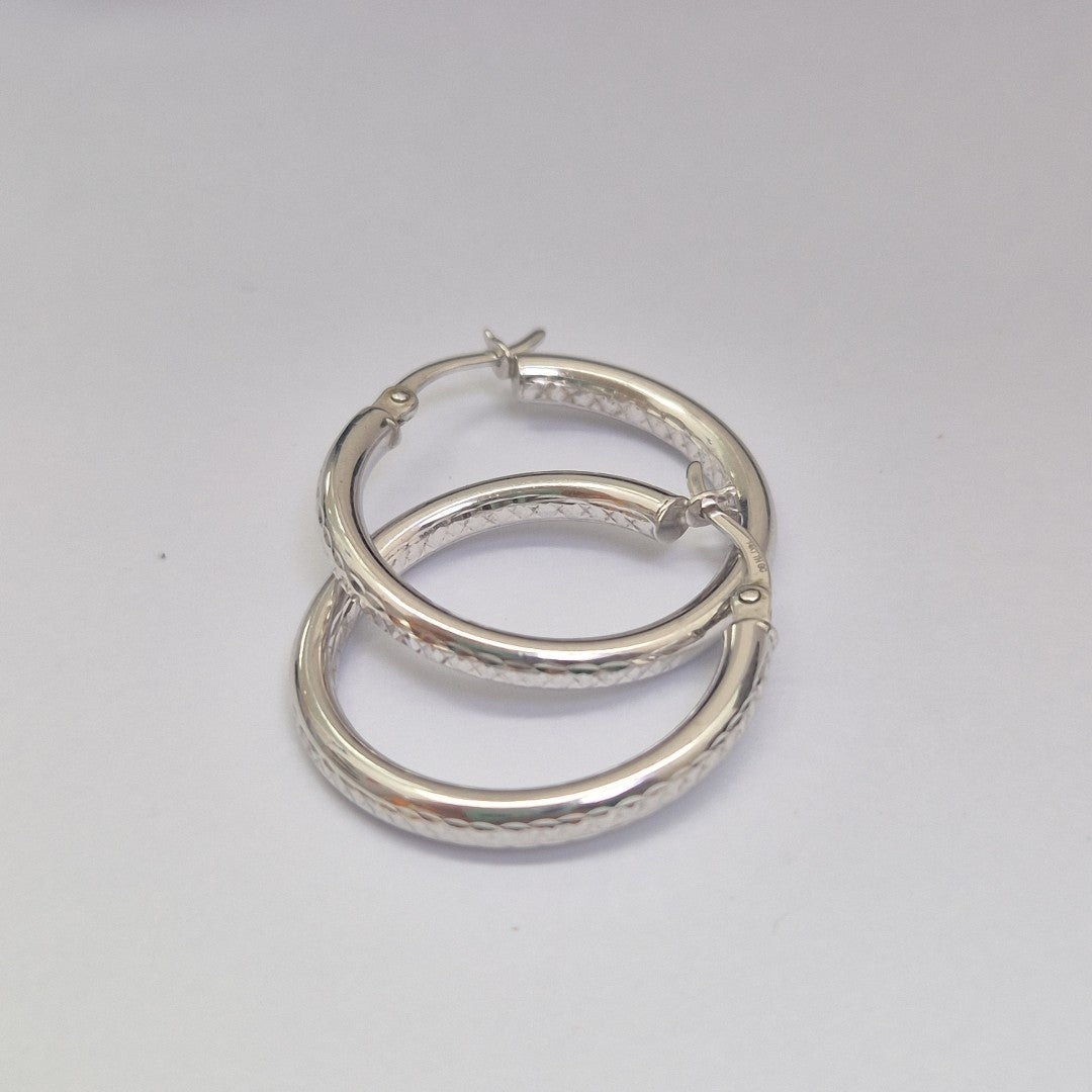 ARRACADAS PAR ORO, ORO BLANCO 14 K 2.1 GRMS (SEMINUEVO)