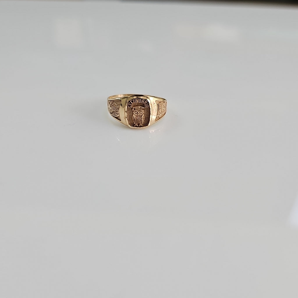 ANILLO DE GRADUACIÓN ORO 10 K 1.7 GRMS (SEMINUEVO)