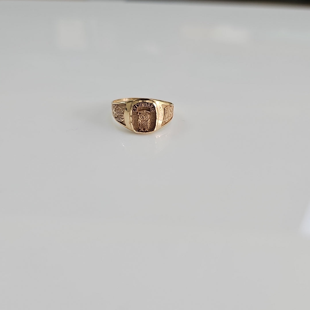 ANILLO DE GRADUACIÓN ORO 10 K 1.7 GRMS (SEMINUEVO)