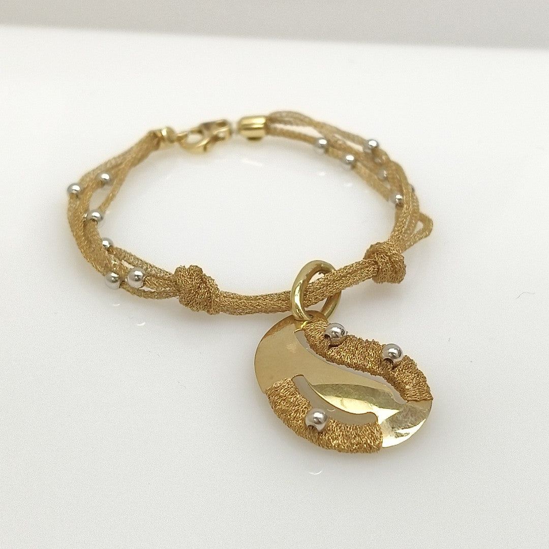 PULSERA ORO COMBINADO 14 K 7,00 GRMS (SEMINUEVO)