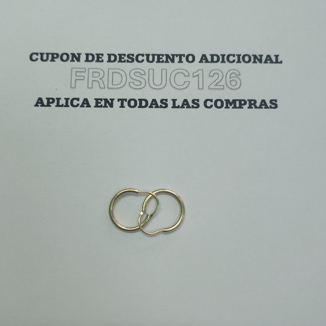 ARRACADAS PAR ORO 14 K 0,90 GRMS (SEMINUEVO)
