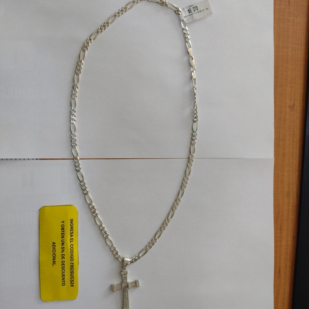 CADENA, CRUZ PLATA 27.7 GRMS (SEMINUEVO)