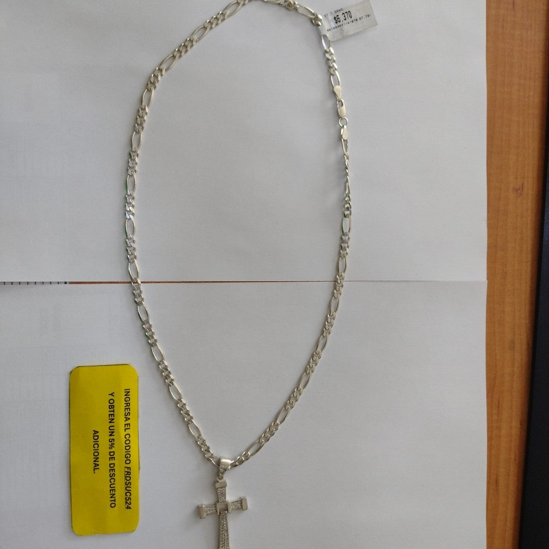 CADENA, CRUZ PLATA 27.7 GRMS (SEMINUEVO)