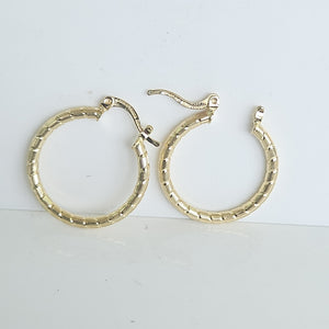ARETES ARRACADAS LABRADAS 14K 3.3 GR (NUEVO)