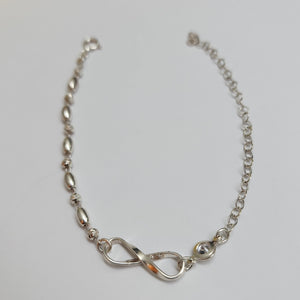 PULSERA TEJIDO ESPECIAL PLATA .925 18 CM 2.6 GR (NUEVO)