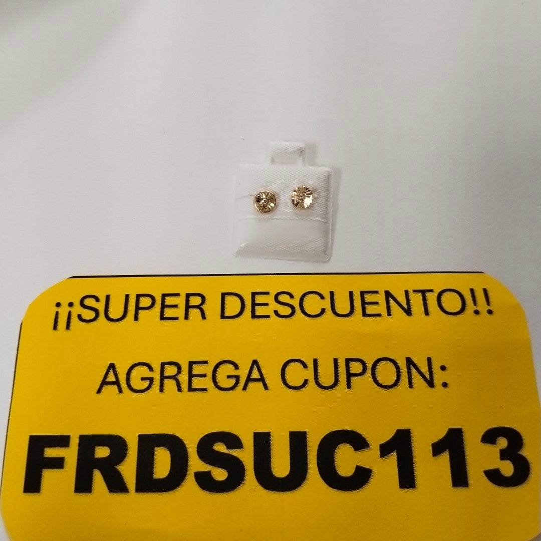 BROQUELES BROQUEL FIG BOTON C CIRCONIA 14K 0.2916 GR (NUEVO)