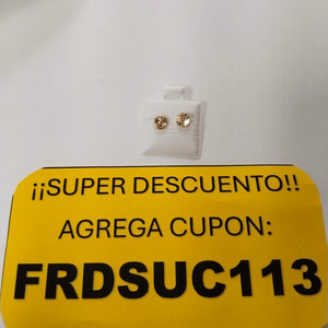 BROQUELES BROQUEL FIG BOTON C CIRCONIA 14K 0.2916 GR (NUEVO)