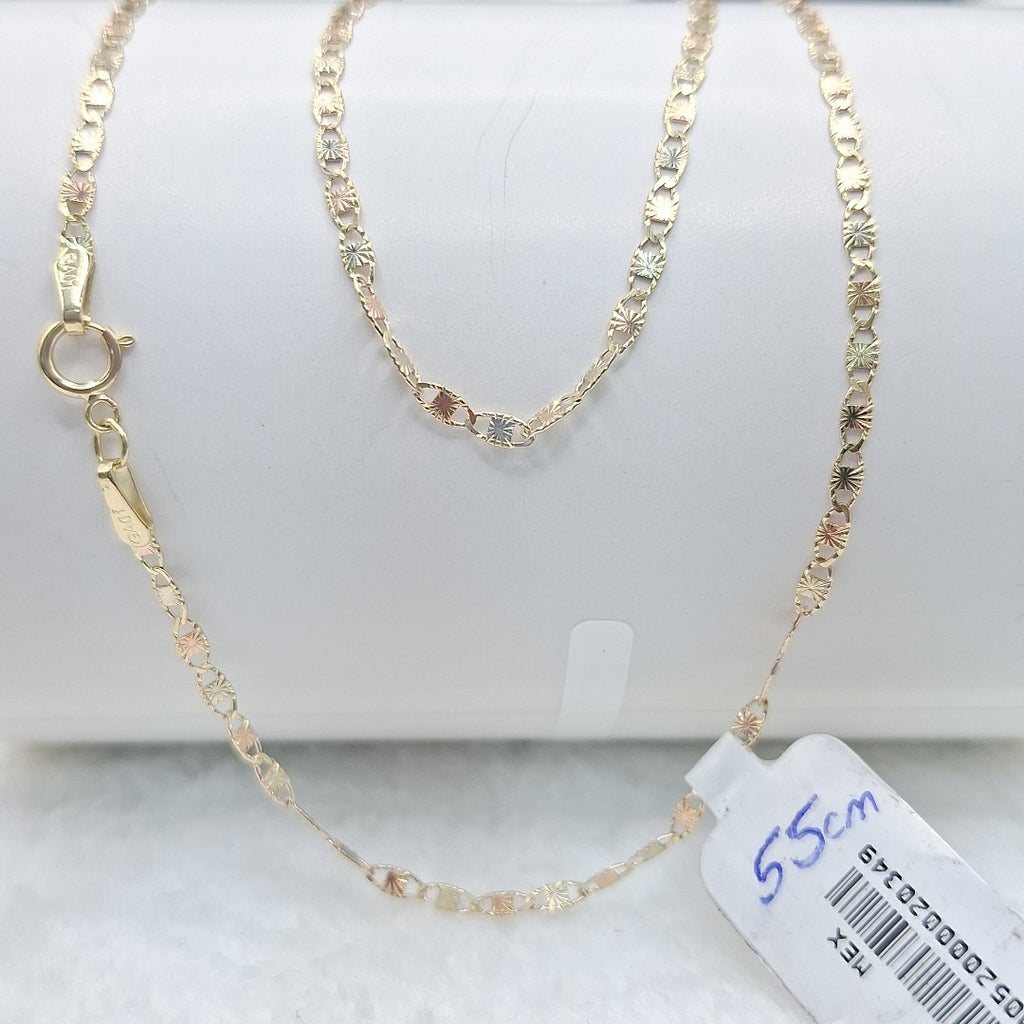 CADENAS TEJIDO GUCHI ORO 10K 55 CM 2.9 GR (NUEVO)