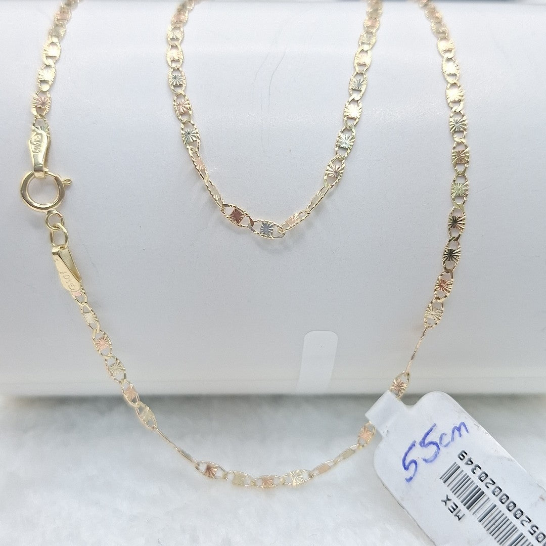 CADENAS TEJIDO GUCHI ORO 10K 55 CM 2.9 GR (NUEVO)