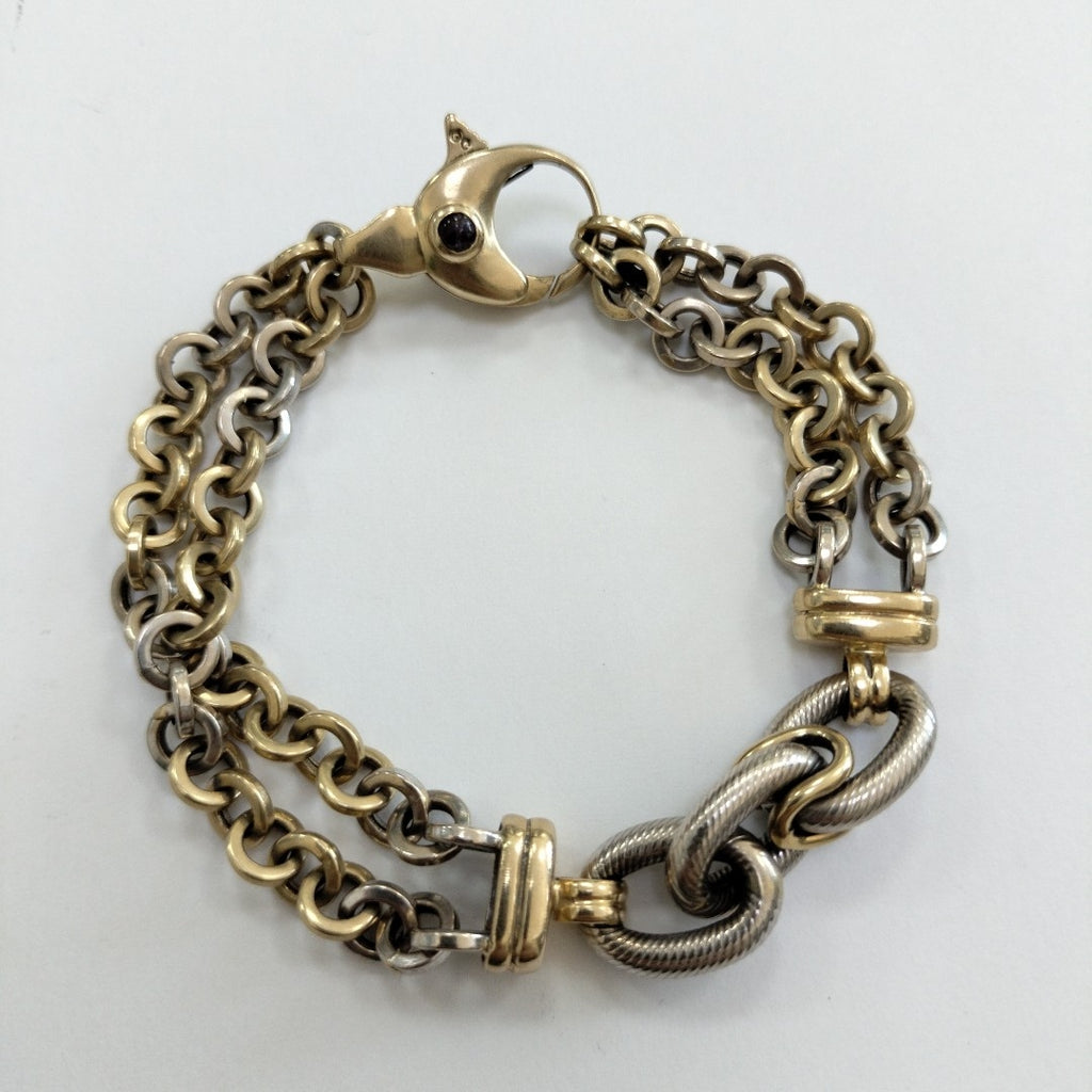 PULSERA ORO, ORO BLANCO 14 K 23 GRMS (SEMINUEVO)