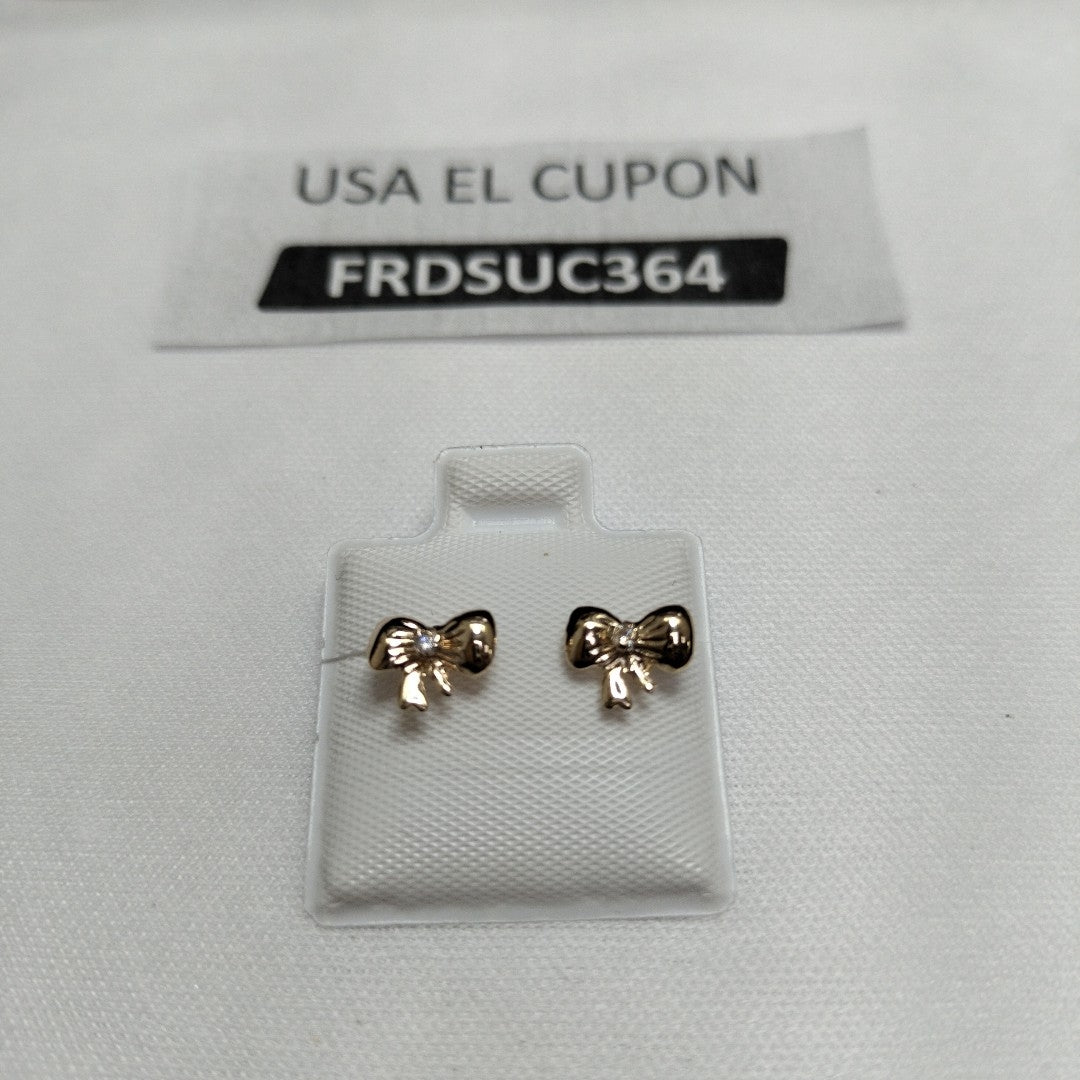 BROQUELES BROQUEL FIG MOÑO C CIRCONIA 14K 0.2441 GR (NUEVO)
