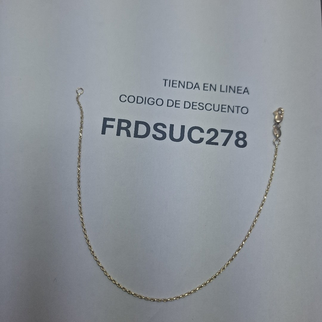 PULSERA TORZAL 14K 21 CM 1.5 GR (NUEVO)
