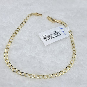 PULSERA TEJIDO BARBADA 14K 21 CM 3.9 GR (NUEVO)