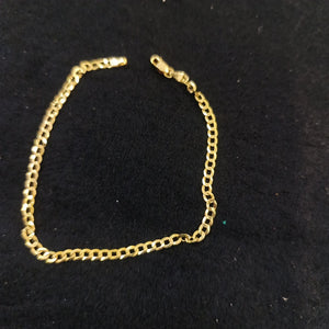 PULSERAS CABALLERO BARBADA AMARILLA ORO 14K 2.7 (NUEVO)