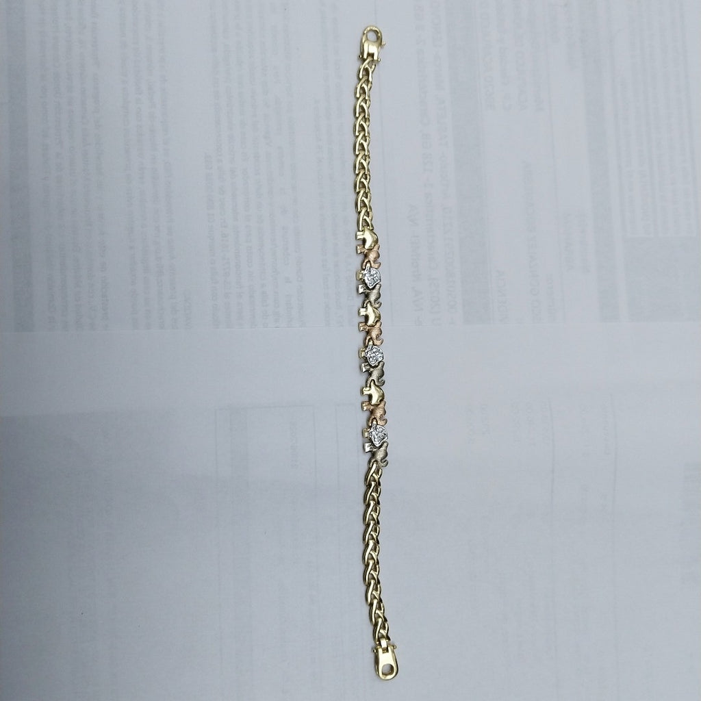 PULSERA ORO COMBINADO 14 K 8,00 GRMS (SEMINUEVO)