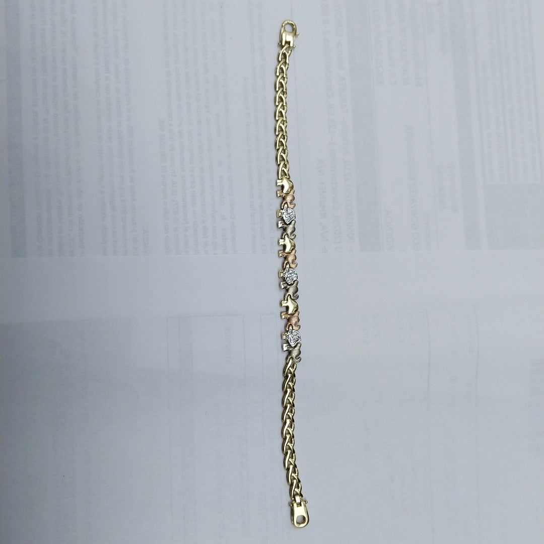 PULSERA ORO COMBINADO 14 K 8,00 GRMS (SEMINUEVO)