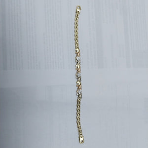 PULSERA ORO COMBINADO 14 K 8,00 GRMS (SEMINUEVO)