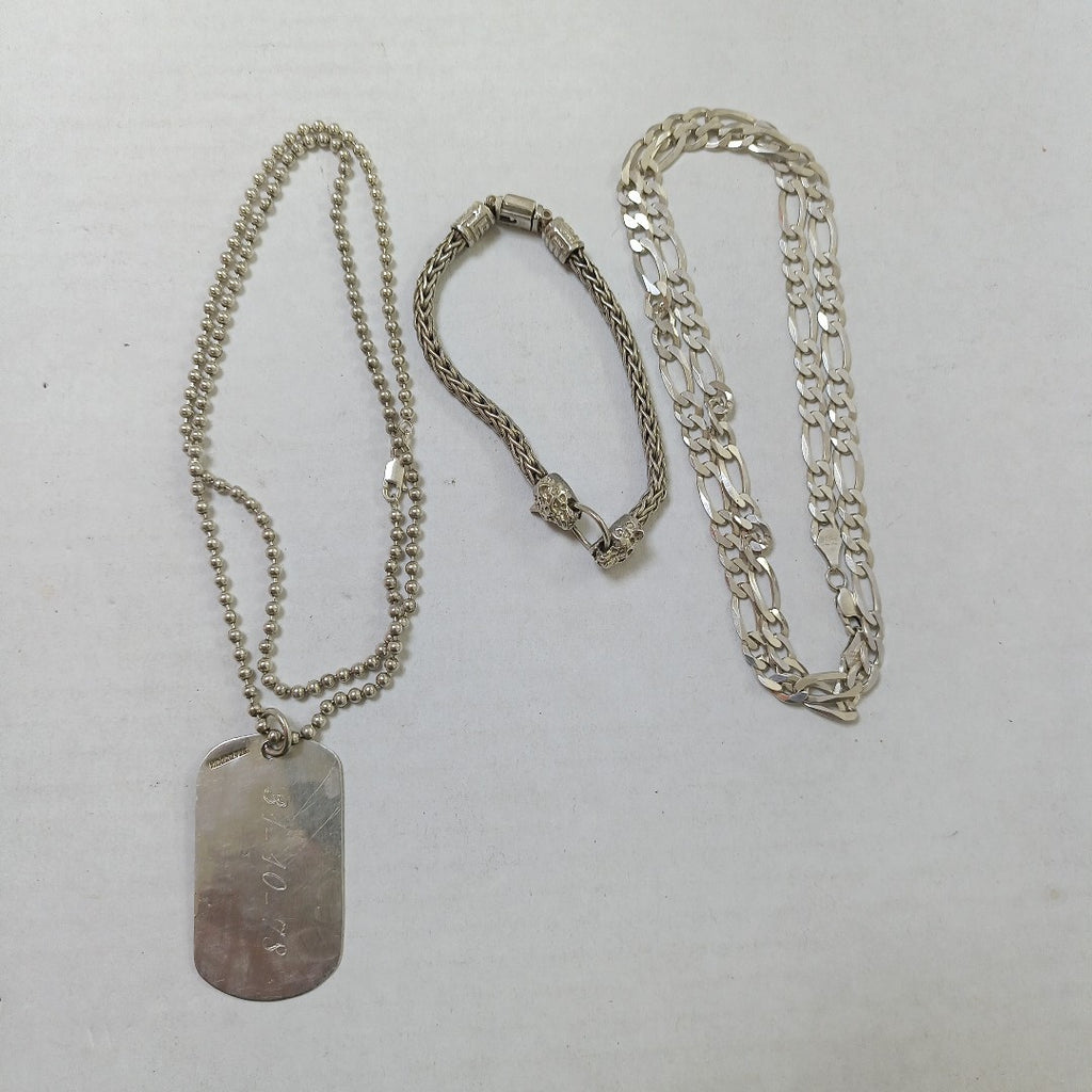 CADENA, PULSERA PLATA 70.4 GRMS (SEMINUEVO)