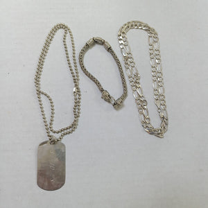 CADENA, PULSERA PLATA 70.4 GRMS (SEMINUEVO)