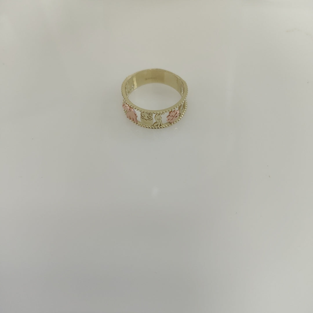 ANILLOS ARGOLLA DE LA SUERTE 10K TALLA 9 3 GR (NUEVO)